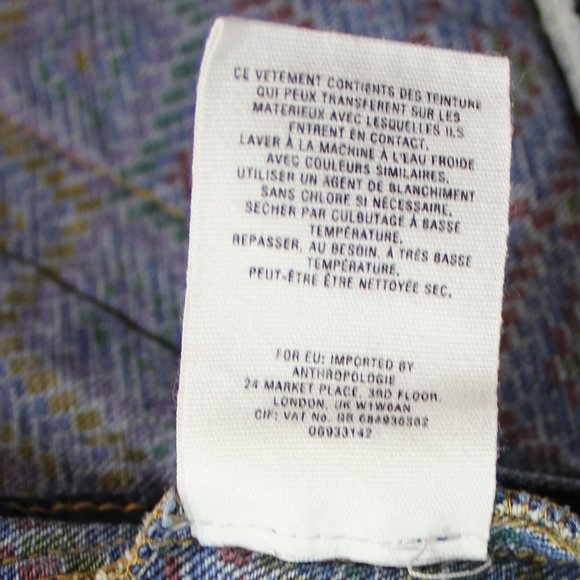 Anthropology Pilcro and the Letterpress Farrah Denim Blue Jacket Small - Picture 7 of 8